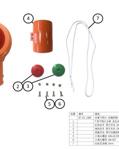 Outlet cable-operated cpl. DR1500 orange